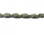 18 x 12mm Silver Faceted Polygon Glass Bead, 13" string 18 x 12mm Silver Faceted Polygon Glass Bead, 13" string