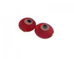 24mm Red Lampwork Evil Eye Glass Bead, 2 beads 24mm Red Lampwork Evil Eye Glass Bead, 2 beads
