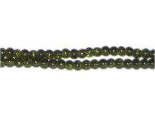 (image for) 4mm Olive Crackle Glass Bead, approx. 105 beads