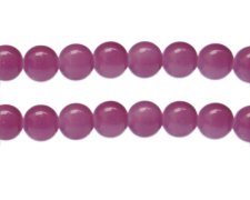(image for) 12mm Violet Jade-Style Glass Bead, approx. 18 beads