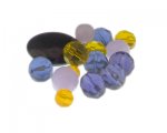 Approx. 1.5 - 2oz. Purple/Yellow Glass Bead Mix Approx. 1.5 - 2oz. Purple/Yellow Glass Bead Mix