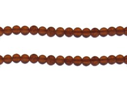 (image for) 6mm Brown Crackle Frosted Glass Bead, approx. 46 beads