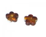 18mm Brown Foil Flower Lampwork Glass Bead, 6 beads 18mm Brown Foil Flower Lampwork Glass Bead, 6 beads