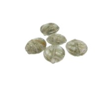 (image for) 16mm Silver Pattern Lampwork Glass Bead, 5 beads