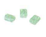 14 x 10mm Pale Green Pattern Rectangle Handmade Lampwork Glass B 14 x 10mm Pale Green Pattern Rectangle Handmade Lampwork Glass B