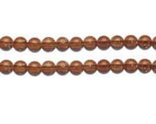 (image for) 8mm Brown Spray Glass Bead, approx. 38 beads