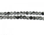 6mm Iris Crackle Spray Glass Bead, approx. 70 beads