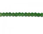 8 x 6mm Green Faceted Rondelle Glass Bead, 14" string 8 x 6mm Green Faceted Rondelle Glass Bead, 14" string