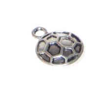 (image for) 10 x 14mm Silver Soccer Charm - 4 charms