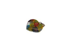 (image for) 20mm Color Millefiori Heart Glass Pendant