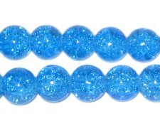 (image for) 10mm Dark Turquoise Crackle Bead, approx. 22 beads