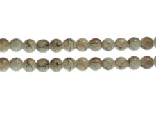 (image for) 8mm Black/Brown Duo-Style Glass Bead, approx. 37 beads