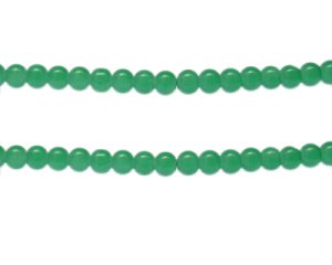 (image for) 6mm Fern Jade-Style Glass Bead, approx. 73 beads