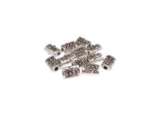 (image for) 8 x 6mm Silver Rectangle Metal Spacer Bead, approx. 15 beads