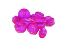 (image for) Random Hot Pink Dyed Glass Bead, 8 beads