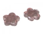 24mm Pink Inside-Foil Flower Handmade Lampwork Bead, 2 beads 24mm Pink Inside-Foil Flower Handmade Lampwork Bead, 2 beads
