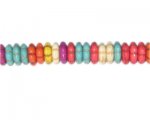 10 x 4mm Color Dyed Turquoise Flower Bead, 8" string 10 x 4mm Color Dyed Turquoise Flower Bead, 8" string