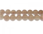 12mm Dirty Pink Jade-Style Glass Bead, approx. 18 beads