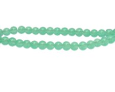 (image for) 6mm Aqua Waves Jade-Style Glass Bead, approx. 77 beads