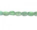14 x 10mm Pale Green Pebble Glass Bead, 14" string 14 x 10mm Pale Green Pebble Glass Bead, 14" string