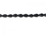 10 x 6mm Black Faceted Drop Glass Bead, 14" string 10 x 6mm Black Faceted Drop Glass Bead, 14" string