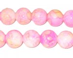 12mm Marble-Style Pink Glass Bead, approx. 18 beads 12mm Marble-Style Pink Glass Bead, approx. 18 beads