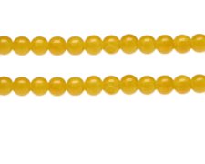 (image for) 8mm Deep Yellow Gemstone-Style Glass Bead, approx. 37 beads