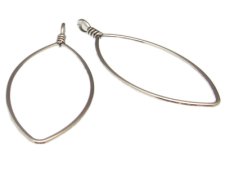 (image for) 74 x 34mm Drop Silver Metal Bead Frame, 2 frames