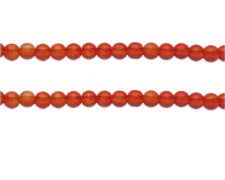 (image for) 6mm Burnt Orange Semi-Matte Glass Bead, approx. 44 beads