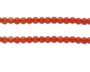 (image for) 6mm Burnt Orange Semi-Matte Glass Bead, approx. 44 beads