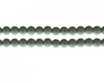 8mm Pale Green Rustic Glass Pearl Bead, approx. 56 beads