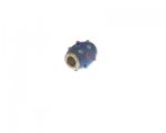 14 x 16mm Blue Dot Lampwork Glass Bead, metal core, large hole 14 x 16mm Blue Dot Lampwork Glass Bead, metal core, large hole