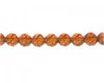 8mm Golden Brown Faceted Round Glass Bead, 12" string 8mm Golden Brown Faceted Round Glass Bead, 12" string