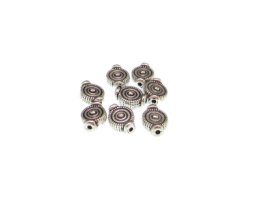 (image for) 6mm Silver Metal Spacer Bead, approx. 8 beads