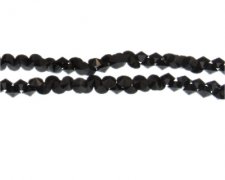 (image for) 4mm Black Bicone Glass Bead, 11" string, side-drilled