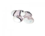 16mm Pink/White Lampwork Glass Bead, 5 beads 16mm Pink/White Lampwork Glass Bead, 5 beads
