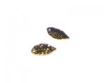 10 x 16mm Gold Leaf Charm, 4 charms