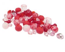 (image for) Approx. 1oz. Roses Designer Glass Bead Mix