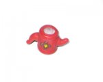 14 x 12mm Red Teapot Lampwork Glass Bead, large hole 14 x 12mm Red Teapot Lampwork Glass Bead, large hole