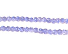 (image for) 4mm Lilac Round Crackle Glass Bead, approx. 105 beads