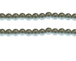 (image for) 8mm Soft Teal Glass Pearl Bead, approx. 54 beads