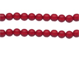 (image for) 8mm Red Semi-Matte Glass Bead, approx. 32 beads
