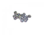 6mm Morning Gray Galaxy Luster Glass Bead, approx. 50 beads