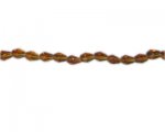 8 x 6mm Golden Brown Faceted Glass Drop Bead, 12" string 8 x 6mm Golden Brown Faceted Glass Drop Bead, 12" string