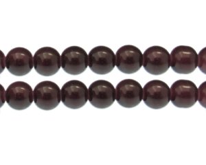 (image for) 12mm Eggplant Gemstone-Style Glass Bead, approx. 13 beads