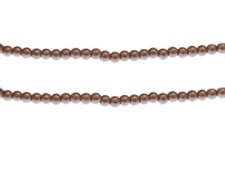 (image for) 4mm Copper Glass Pearl Bead, approx. 104 beads
