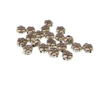 (image for) 6mm Silver Flower Metal Spacer Bead, approx. 20 beads