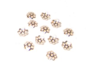 (image for) 6mm Silver Filigree Bead Caps - approx. 50 caps