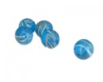 14mm Turquoise Foil Lampwork Glass Bead, 5 beads 14mm Turquoise Foil Lampwork Glass Bead, 5 beads