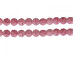 10mm Cherry Quartz Duo-Style Glass Bead, approx. 16 beads